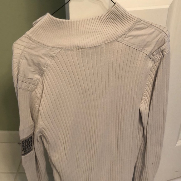 Calvin Klein Half Zip Ribbed Sweater - Picture 4 of 4